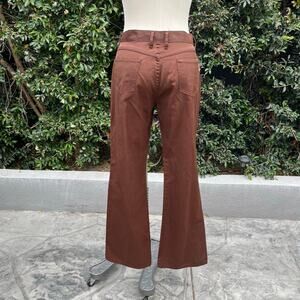 Vintage 90s Cest Toi Shiny Brown Pants USA Made Wide Leg 1990s Grunge Y2K